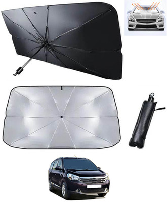 RKPSP Windshield Sun Shade For Renault Lodgy(Silver, Black)