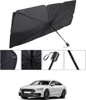 RKPSP Windshield Sun Shade For Audi S7(Black, Silver)