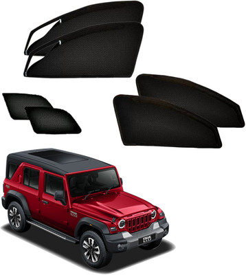 HARKRISH Side Window Sun Shade For Mahindra Thar(Black)