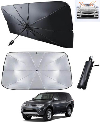 AYW Windshield Sun Shade For Mitsubishi Pajero(Silver, Black)