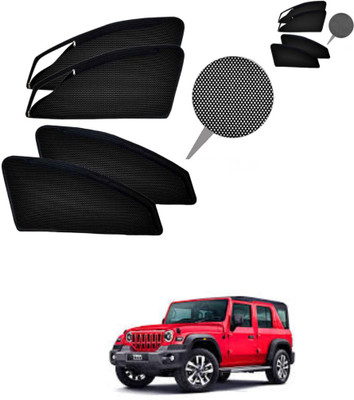 RAKRISH Rear Window, Side Window Sun Shade For Mahindra Thar(Black)