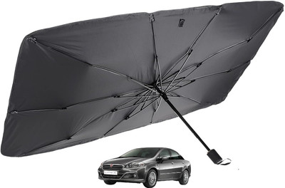 MOCKHE Windshield Sun Shade For Fiat Linea(Black)