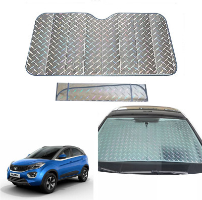 AUTO PEARL Dashboard, Windshield Sun Shade For Tata Nexon(Grey)
