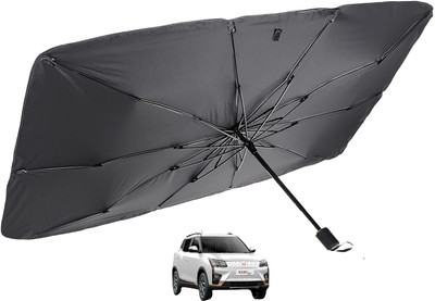 MOCKHE Windshield Sun Shade For Mahindra XUV 400(Silver)