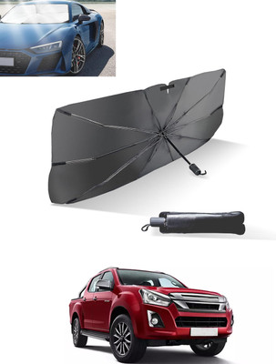 MATIES Windshield Sun Shade For Isuzu Universal For Car(Black, Silver)