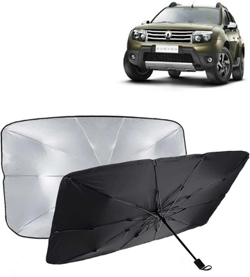 Kingsway Dashboard, Windshield Sun Shade For Renault Duster(Black, Silver)