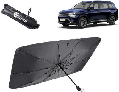 Selifaur Dashboard, Rear Window, Sun Roof, Windshield Sun Shade For Kia Carens(Black)