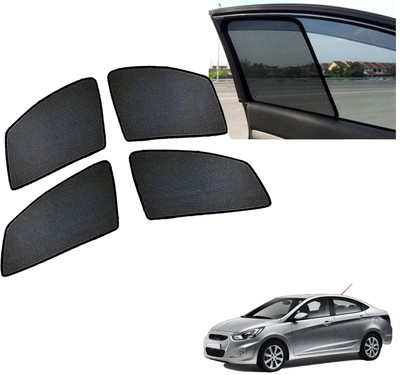PEEPS STORE Side Window Sun Shade For Hyundai Verna Fluidic(Black)