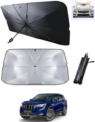 RKPSP Windshield Sun Shade For Mahindra XUV 700(Black, Silver)