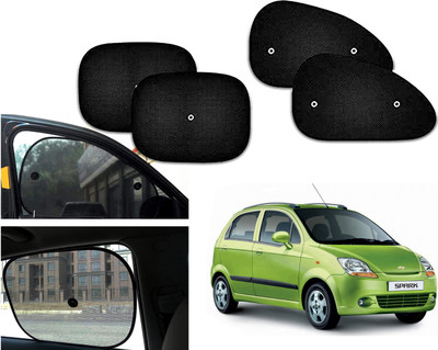 PEEPS STORE Side Window Sun Shade For Chevrolet Spark(Black)