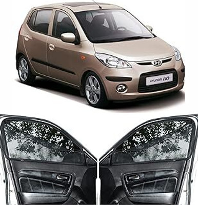 HARKRISH Side Window Sun Shade For Hyundai i10(Black)
