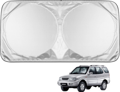 MOCKHE Windshield Sun Shade For Tata Safari Dicor(Silver)