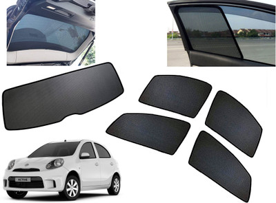 AUTO PEARL Side Window, Rear Window Sun Shade For Nissan Micra Active(Black)
