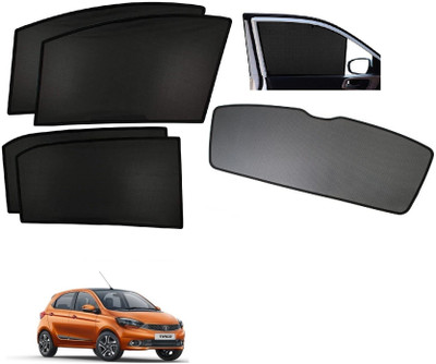 AuTO ADDiCT Side Window, Rear Window Sun Shade For Tata Tiago(Black)