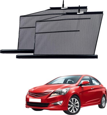 SS Zeeber Side Window Sun Shade For Hyundai Verna Fluidic(Black)