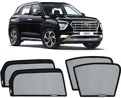 AUTOFIXER Side Window, Rear Window Sun Shade For Hyundai Creta(Black, Grey)
