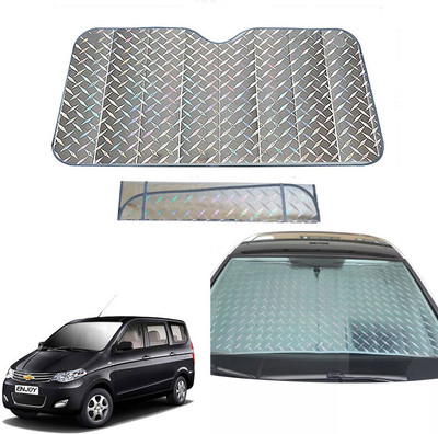 AUTO PEARL Dashboard, Windshield Sun Shade For Chevrolet Enjoy(Grey)