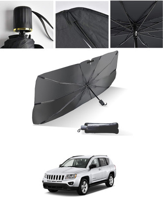 AYW Windshield Sun Shade For MG Universal For Car(Black, Silver)