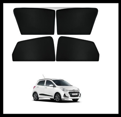 TOP VECHILE Rear Window, Side Window Sun Shade Grand i10(Black)