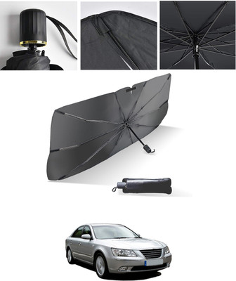AYW Windshield Sun Shade For Hyundai Elantra(Black, Silver)