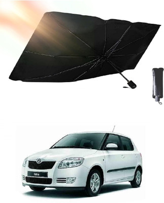 ROSHNEER ENTERPRISES Windshield Sun Shade For Skoda Fabia(Black, Silver)
