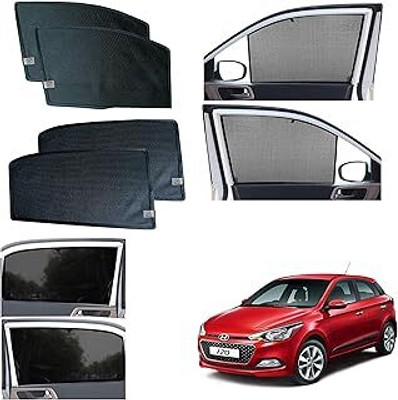 HARKRISH Side Window Sun Shade For Hyundai Elite i20(Black)