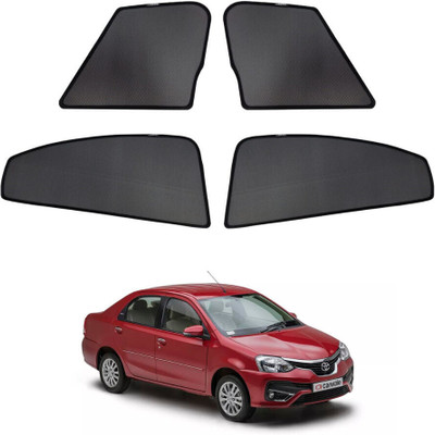 KUNTAIL ENTERPRISES Rear Window, Side Window Sun Shade For Toyota Etios Liva(Black)