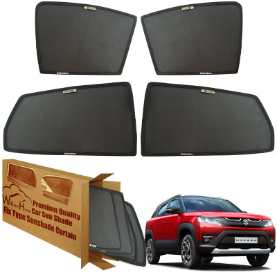 WolkomHome Side Window Sun Shade For Maruti Suzuki Universal For Car(Black)