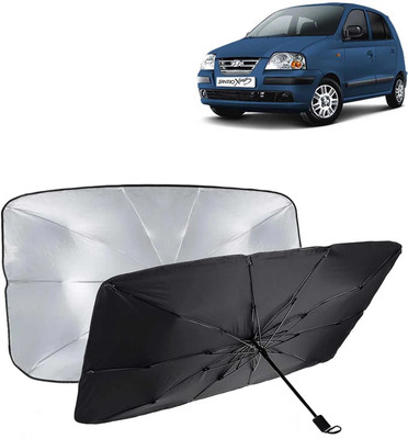 Kingsway Dashboard, Windshield Sun Shade For Hyundai Santro Xing(Black, Silver)
