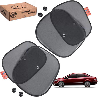 WolkomHome Side Window Sun Shade For Hyundai Santro(Black)