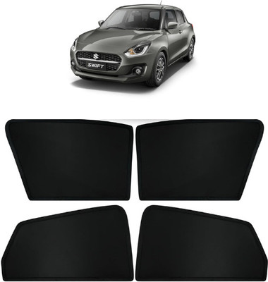 RAKRISH Rear Window, Side Window Sun Shade For Maruti Suzuki Swift(Black)