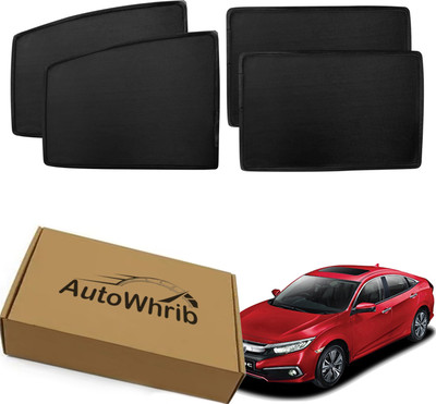 Autowhrib Side Window Sun Shade For Honda Civic(Black)