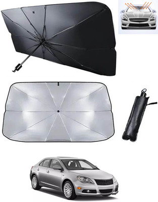 RKPSP Windshield Sun Shade For Maruti Suzuki Kizashi(Black, Silver)