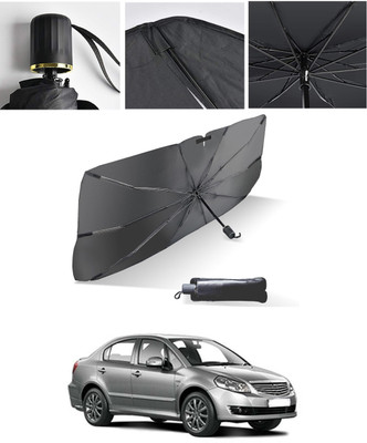 AYW Windshield Sun Shade For Maruti Suzuki SX4(Black, Silver)
