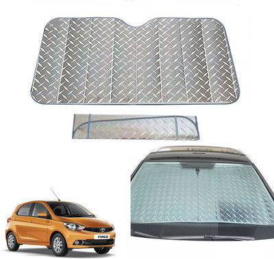 AUTO PEARL Dashboard, Windshield Sun Shade For Tata Tiago(Grey)