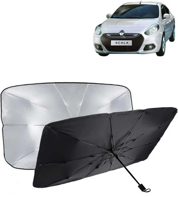 Kingsway Dashboard, Windshield Sun Shade For Renault Scala(Black, Silver)
