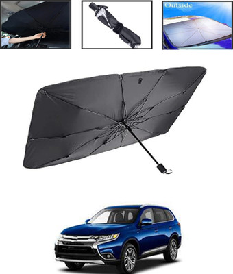 MSNP Windshield Sun Shade For Mitsubishi Outlander(Black, Silver)