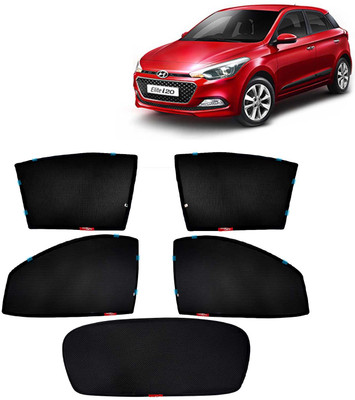 Kingsway Side Window, Rear Window Sun Shade For Hyundai Elite i20(Black)