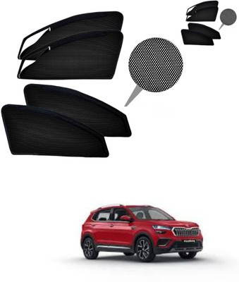 RAKRISH Rear Window, Side Window Sun Shade For Skoda Kushaq(Black)