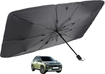 MOCKHE Windshield Sun Shade For Hyundai Exter(Silver, Black)
