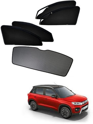 RAKRISH Rear Window, Side Window Sun Shade For Maruti Suzuki Vitara Brezza(Black)