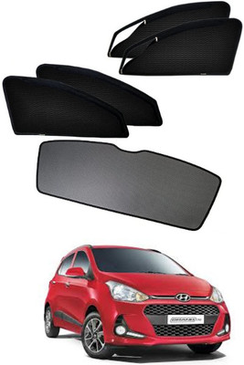 RAKRISH Rear Window, Side Window Sun Shade For Hyundai Grand i10(Black)