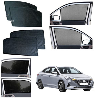 INSURE AUTOMOTIVE Side Window Sun Shade For Hyundai Verna(Black)