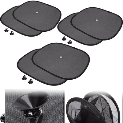 Pious Side Window Sun Shade For Renault Lodgy, Universal For Car(Black)