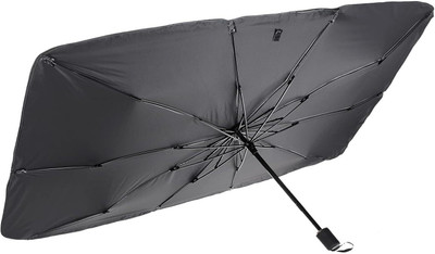 Auto Hub Windshield Sun Shade For Universal For Car Universal For Car(Black)