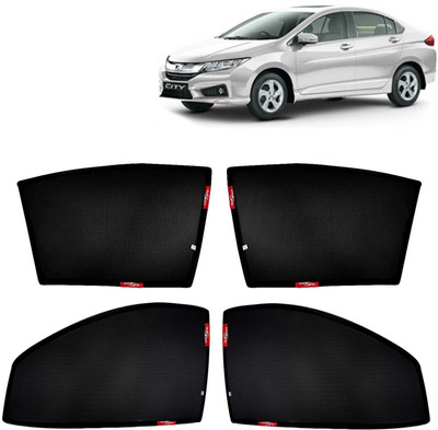 Kingsway Side Window, Rear Window Sun Shade For Honda City(Black)