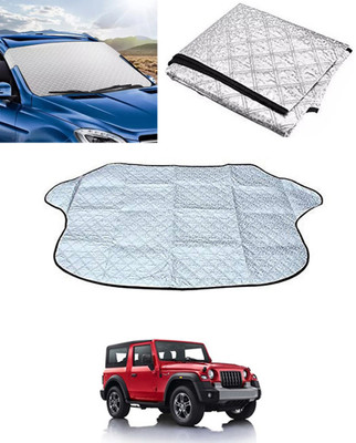 RKPSP Windshield Sun Shade For Mahindra Thar(Silver)
