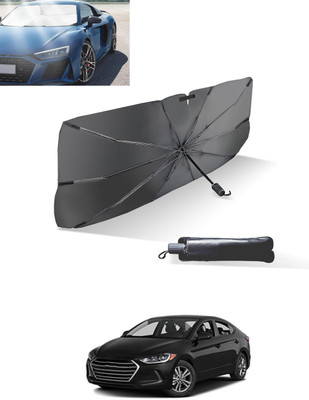 MATIES Windshield Sun Shade For Hyundai Elantra(Black, Silver)