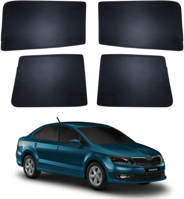 FORSONS Side Window Sun Shade For Skoda Rapid(Black)