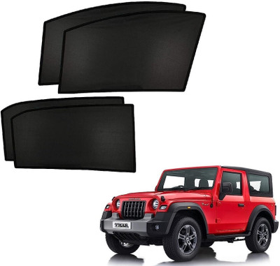 RAKRISH Side Window, Rear Window Sun Shade For Mahindra Thar(Black)